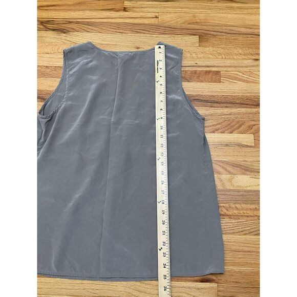 J. Jill Women's M Brown Tank 100% Silk Top Casual Beach Outdoor Minimalist Work - Picture 5 of 7